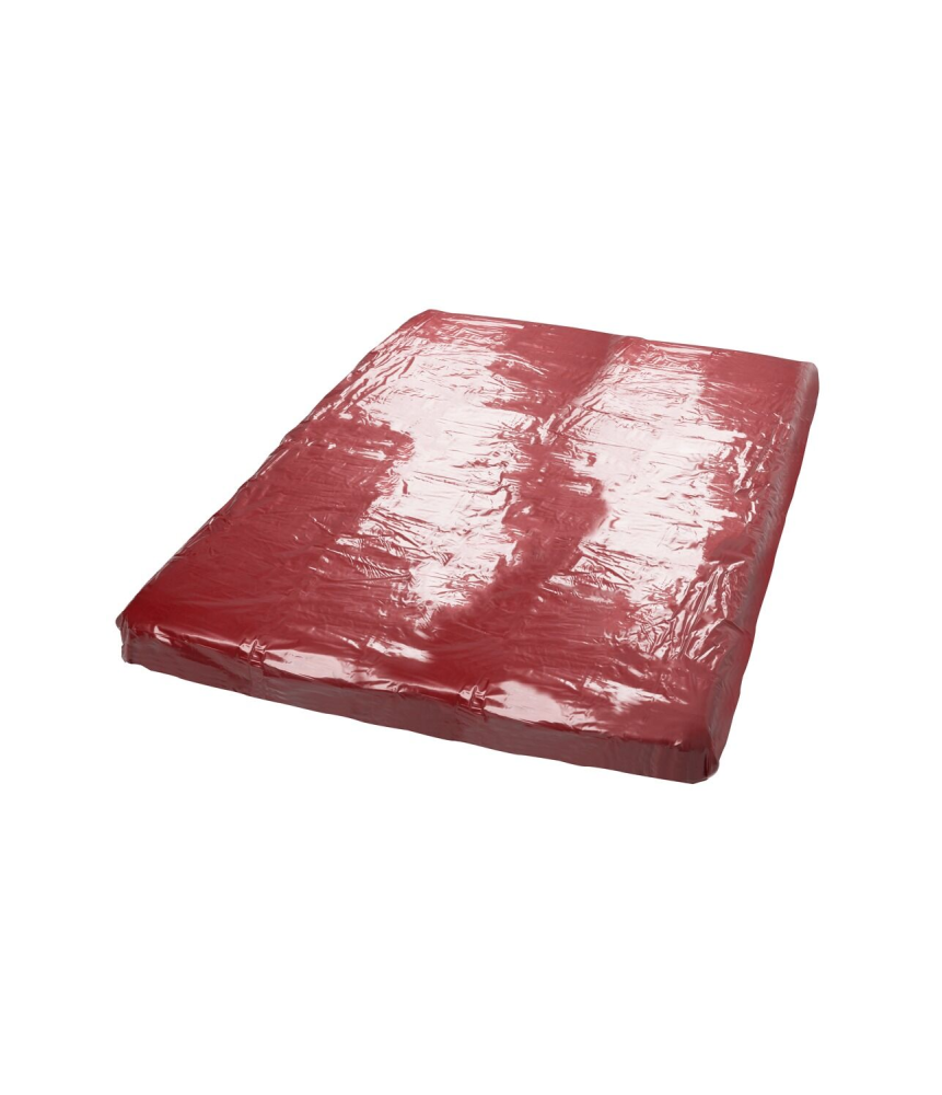 Drap de lit en vinyle rouge 200 x 230 cm - R250422